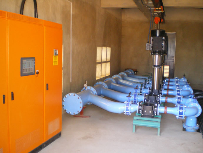 Dynamic Pumps - Eye of Africa Main housing reticulation booster station